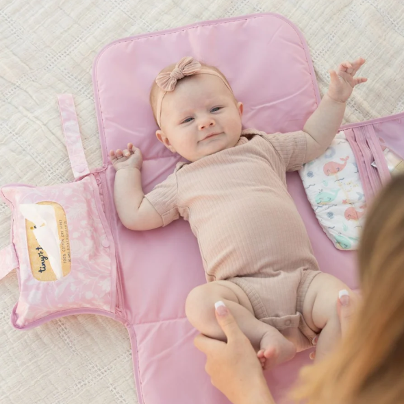 Portable Diaper Changing Pad - Toile Floral