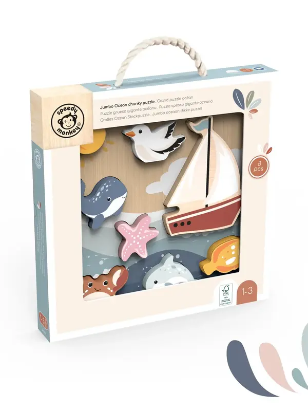Speedy Monkey Ocean Chunky Puzzle