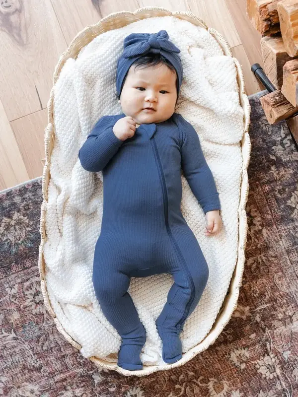 Kyte Rib Zipper Footie - Oxford