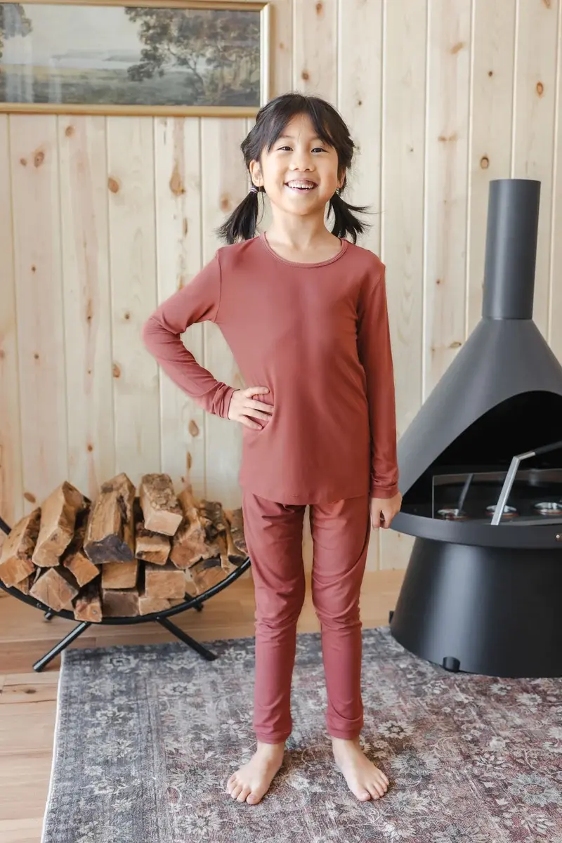 Kyte Long Sleeve Pajama Set - Ember