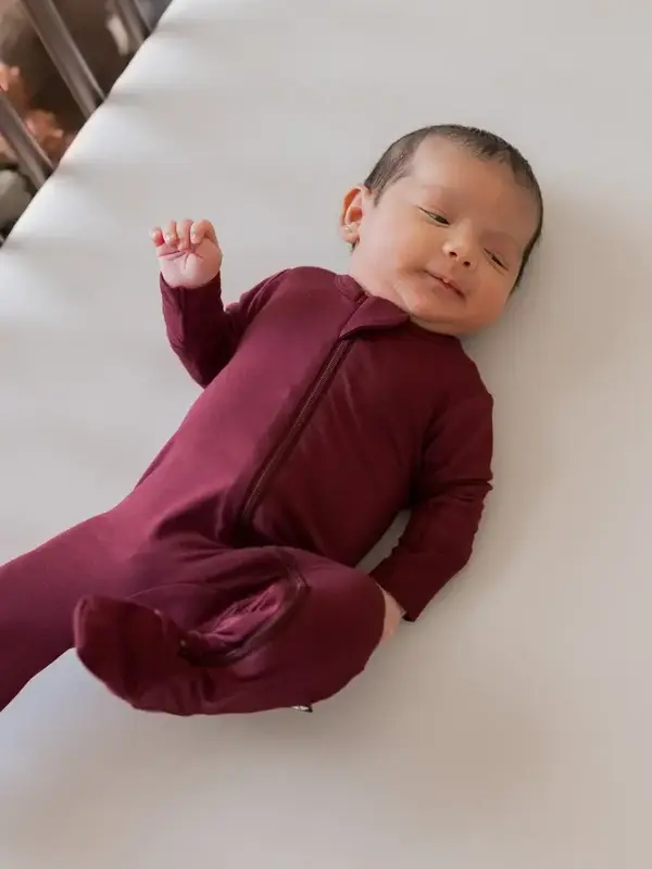 Kyte Zipper Footie - Burgundy
