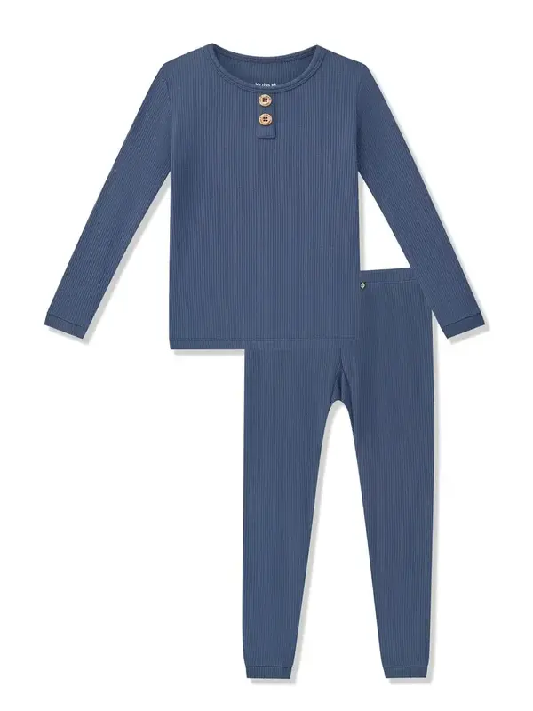 Kyte Rib Henley Set - Oxford