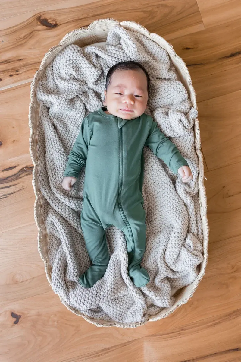 Kyte Zipper Footie - Pine