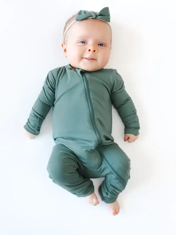 Kyte Zipper Romper - Pine
