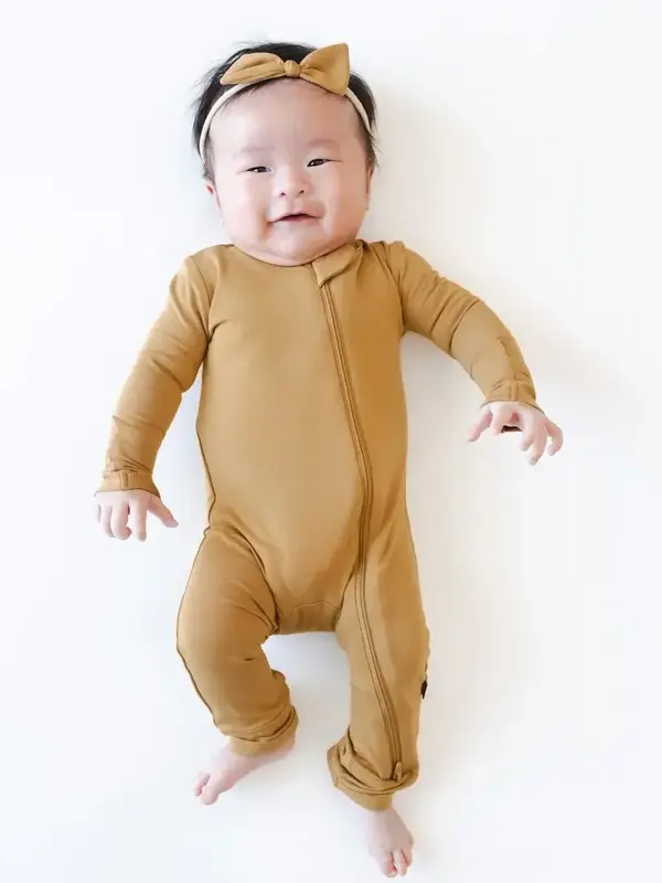 Kyte Zipper Romper - Ochre