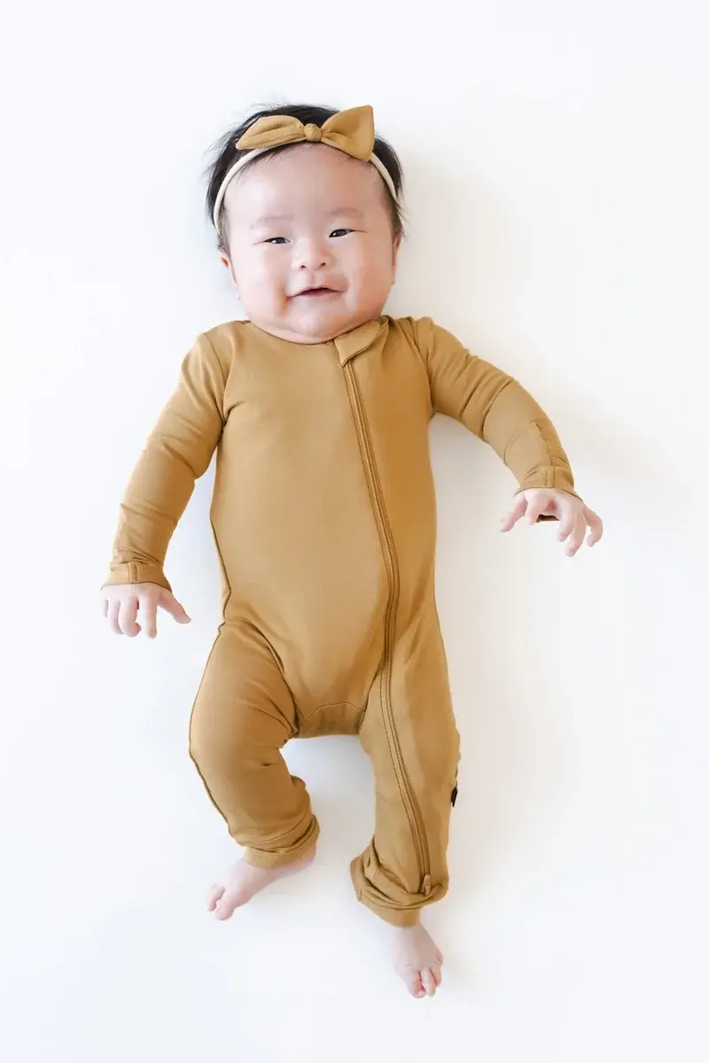 Kyte Zipper Romper - Ochre