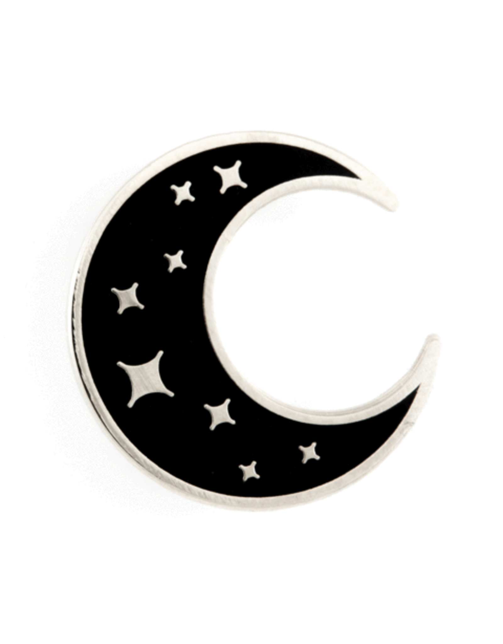 Enamel Pin Crescent Moon With Sparkles Enamel Pin
