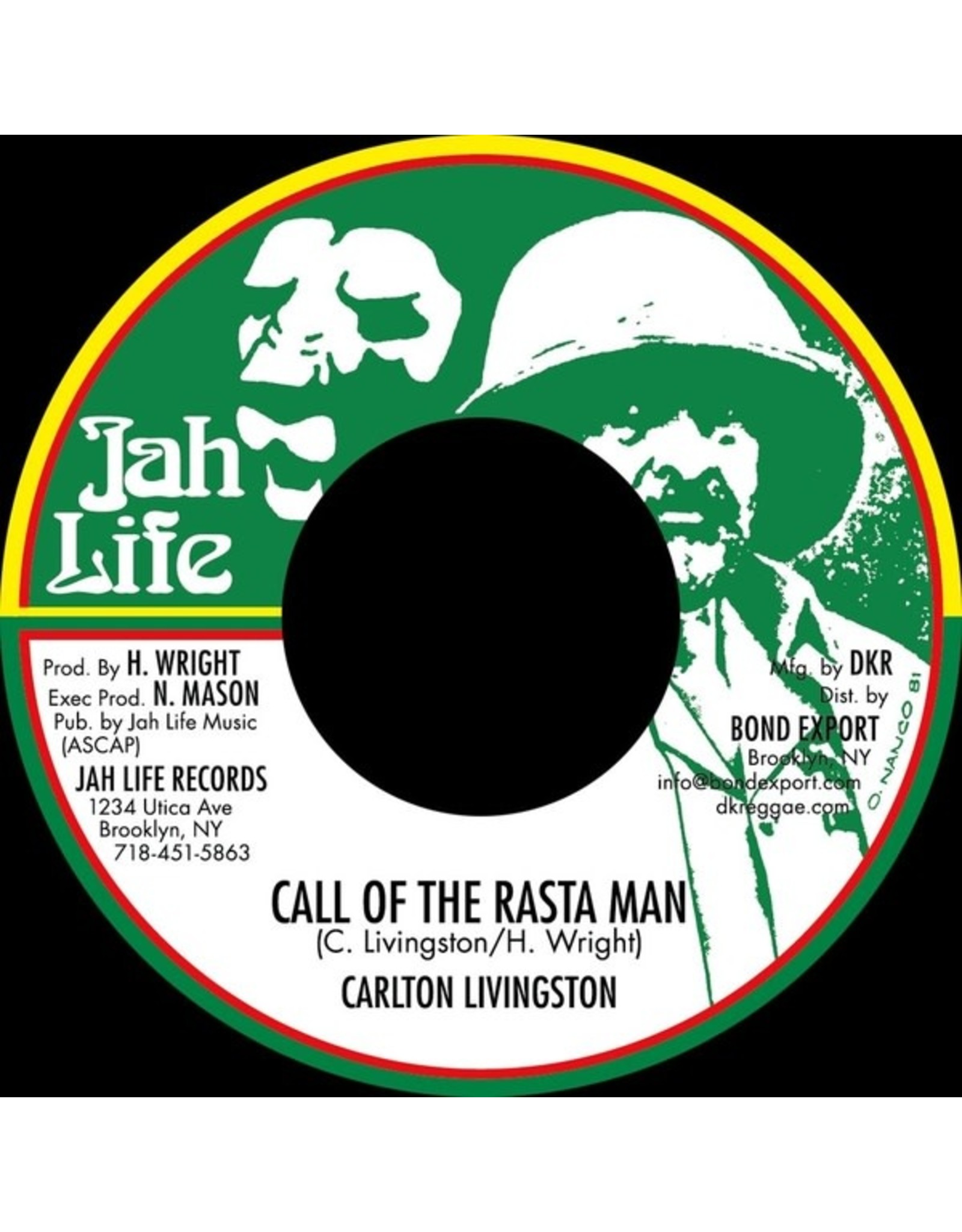 New Vinyl Carlton Livingston - Call Of The Rasta Man 7"