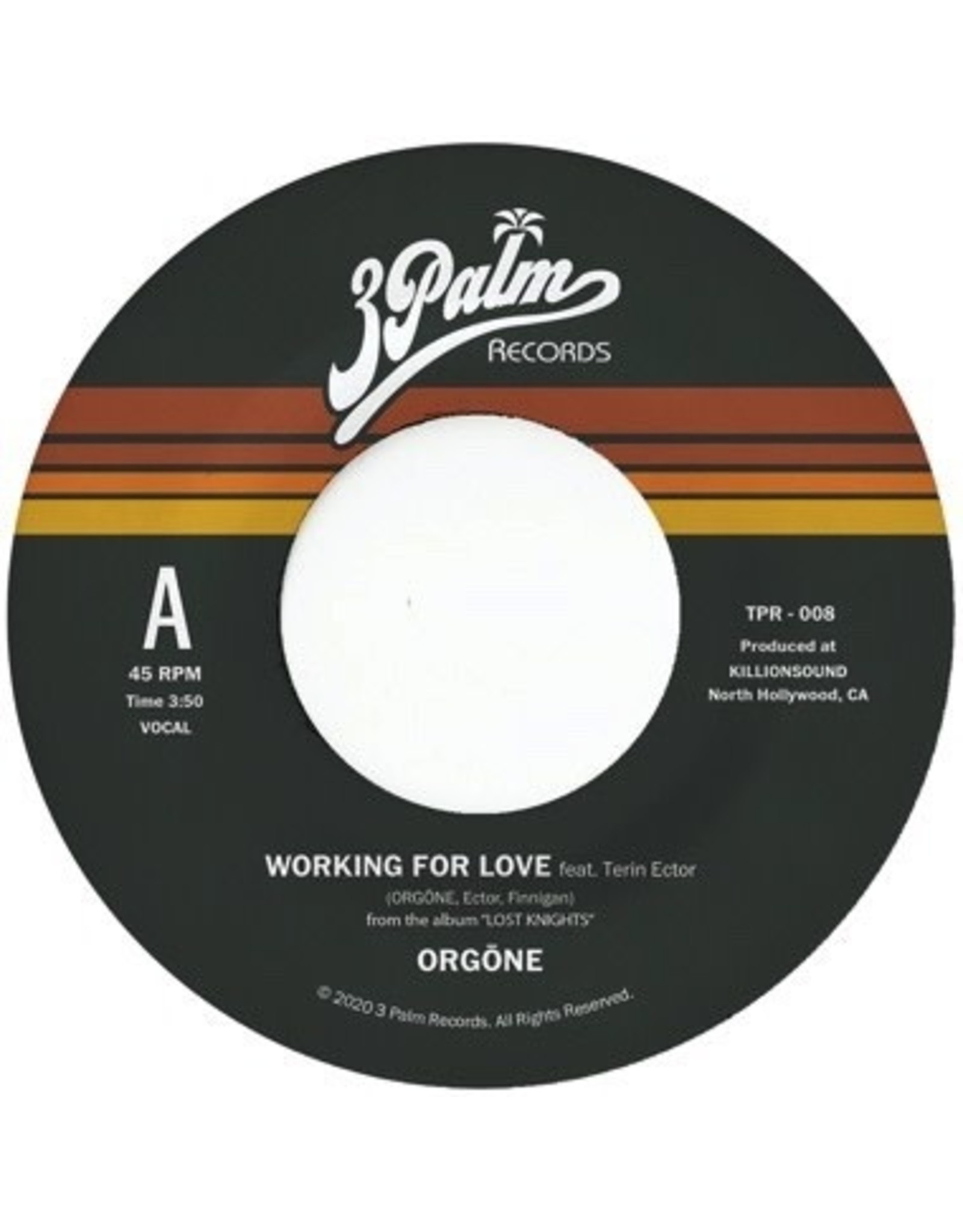 New Vinyl Orgone - Working For Love b/w Dreamer (Opaque Blue) 7"