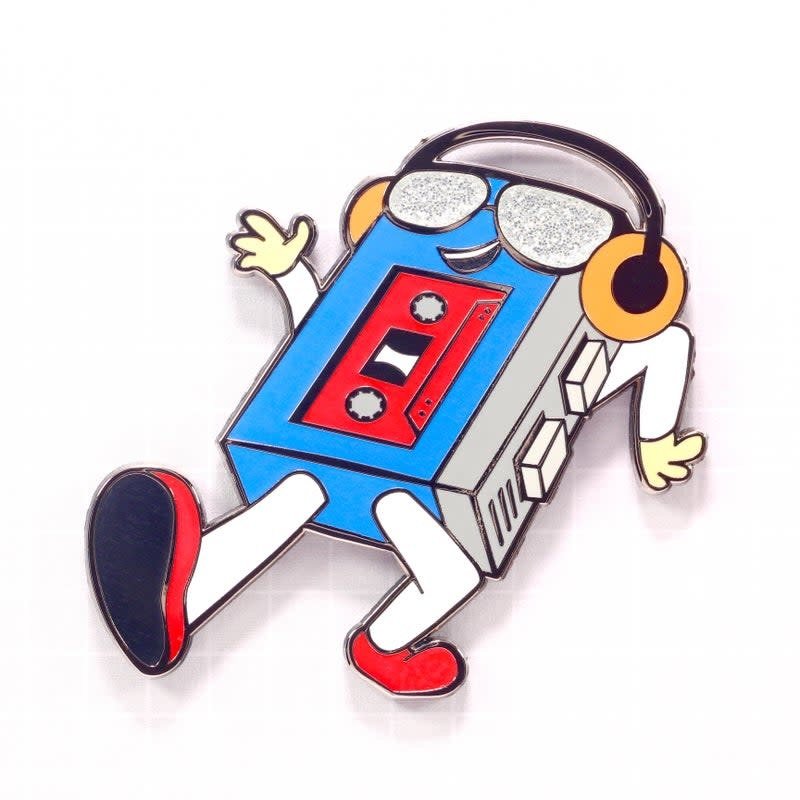 Enamel Pin Walking Man Walkman Enamel Pin