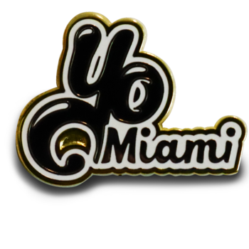 Enamel Pin Yo Miami Enamel Pin (Black/Gold)