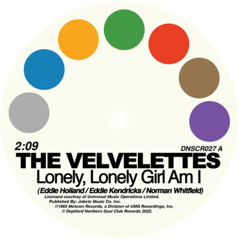New Vinyl The Velvettes - Lonely Lonely Girl Am I / No One Could Love You More 7"