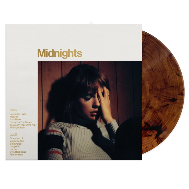 New Vinyl Taylor Swift - Midnights (Mahogany) LP - Sweat Records