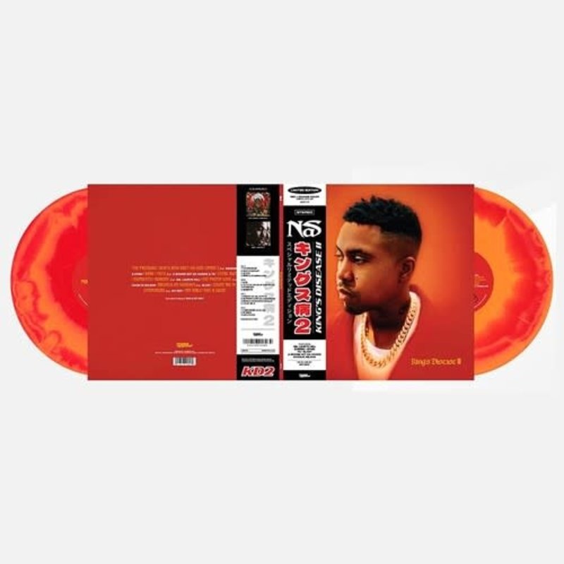 New Vinyl Nas - King's Disease II (Limited Edition Red/Orange) 2LP