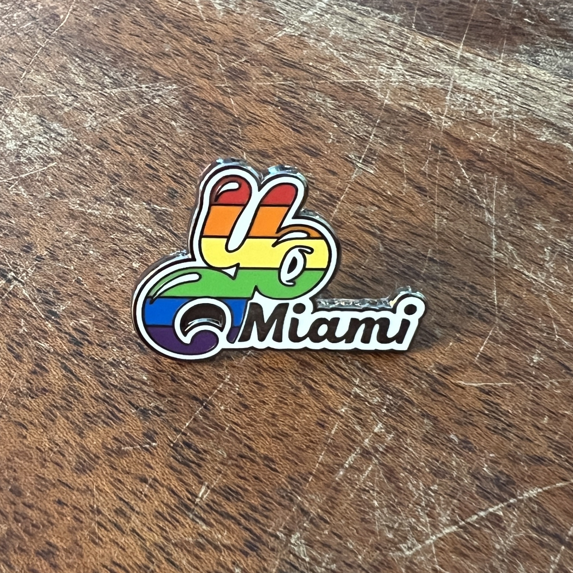 Enamel Pin Yo Miami Enamel Pin (Rainbow)