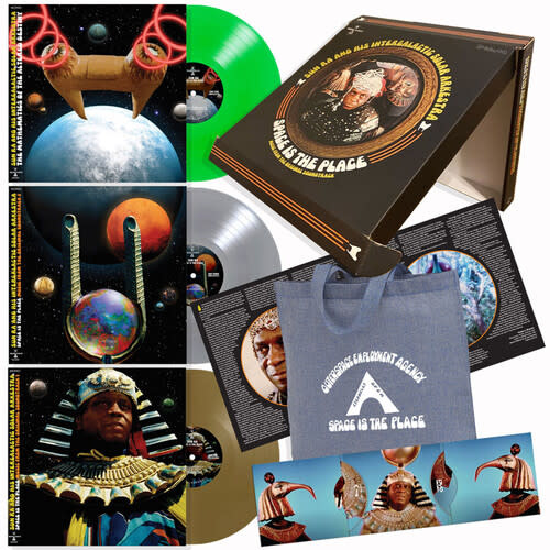 New Vinyl Sun Ra - Space Is The Place (Silver, Gold, & Lime Green) 3LP Box Set + Blu-ray DVD + Tote Bag