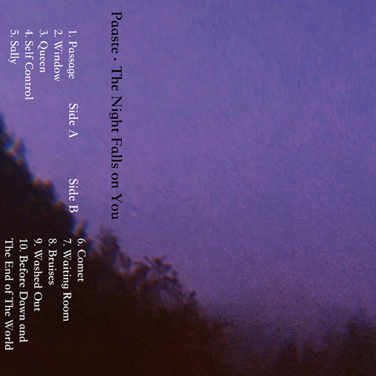 New Cassette Paaste - The Night Falls On You CS