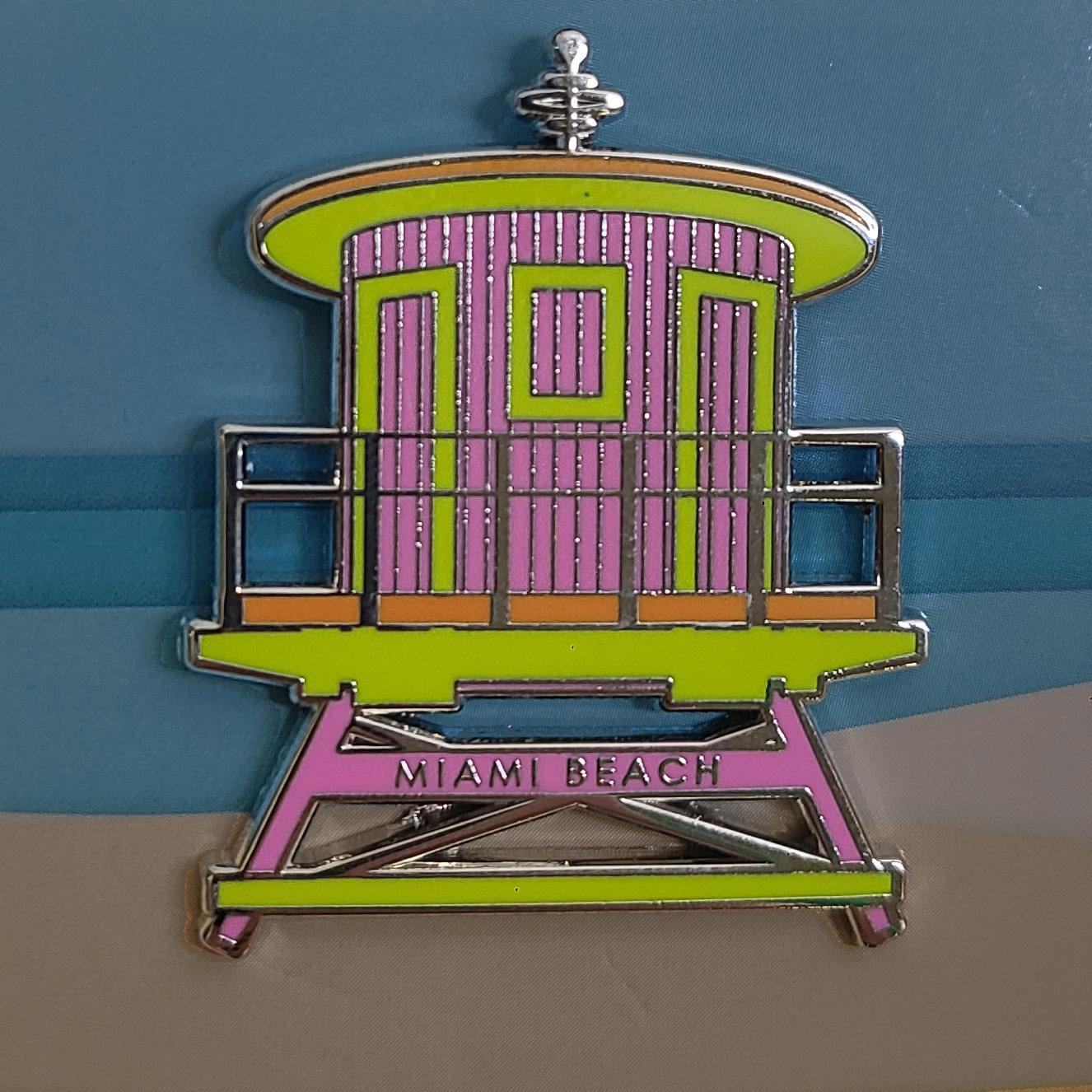 Enamel Pin Yo Miami Pink Lifeguard Tower Enamel Pin
