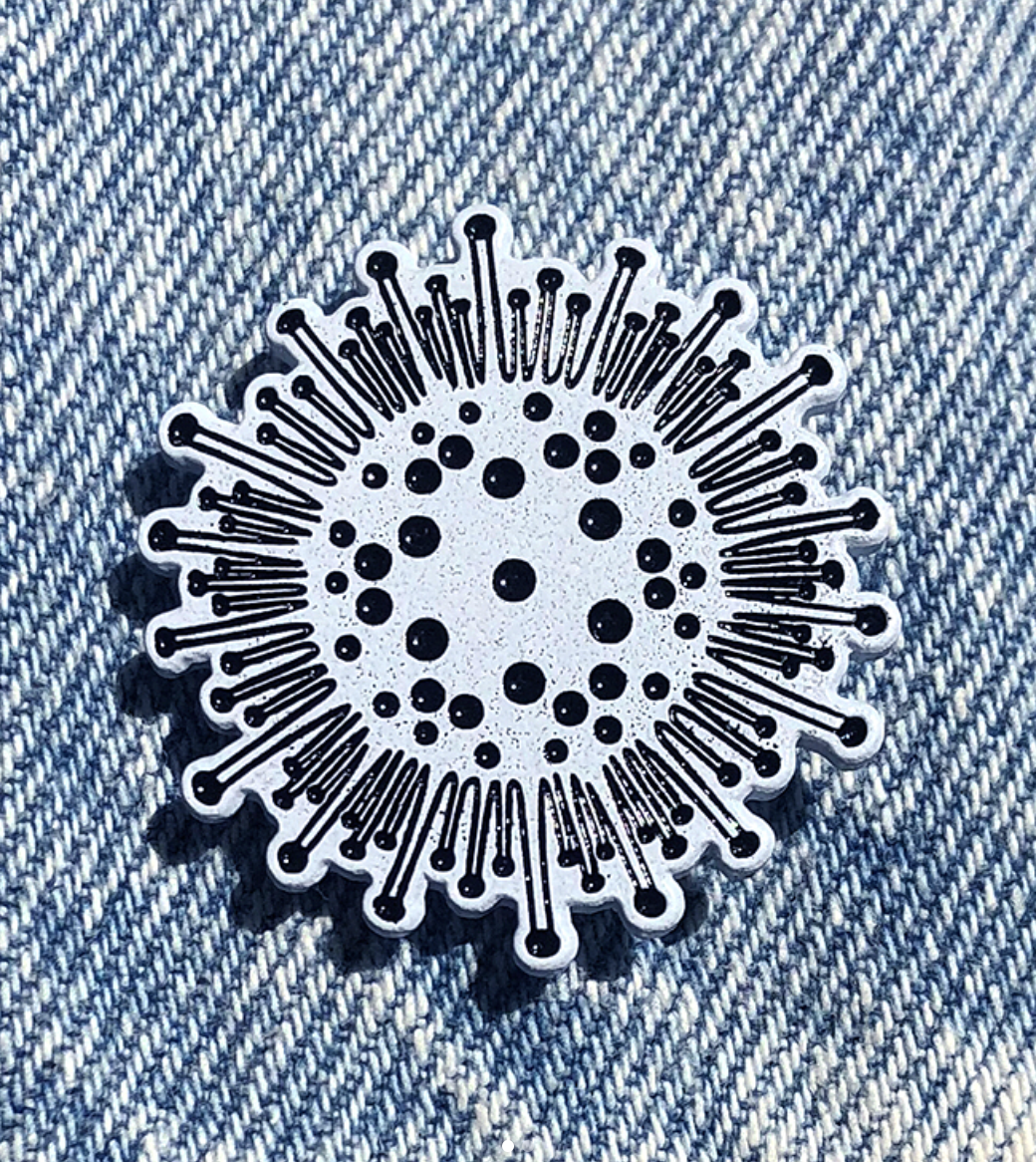 Enamel Pin Coral Morphologic Logo Pin