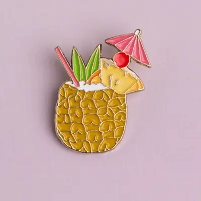 Enamel Pin Tiki Cocktail Enamel Pin