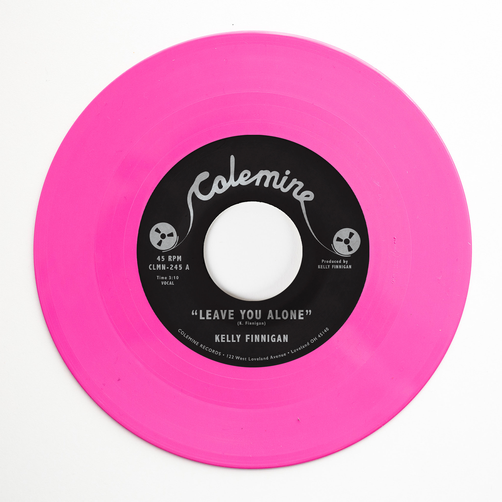 New Vinyl Kelly Finnigan - Leave You Alone b/w Thom's Heartbreak (Fuchsia) 7"