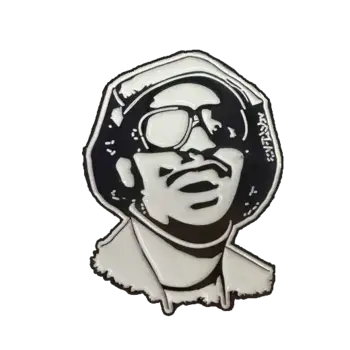 Enamel Pin Stevie Wonder B&W Enamel Pin
