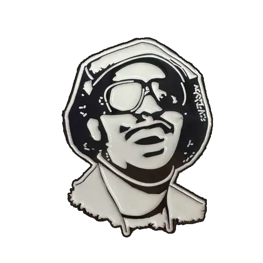 Enamel Pin Stevie Wonder B&W Enamel Pin
