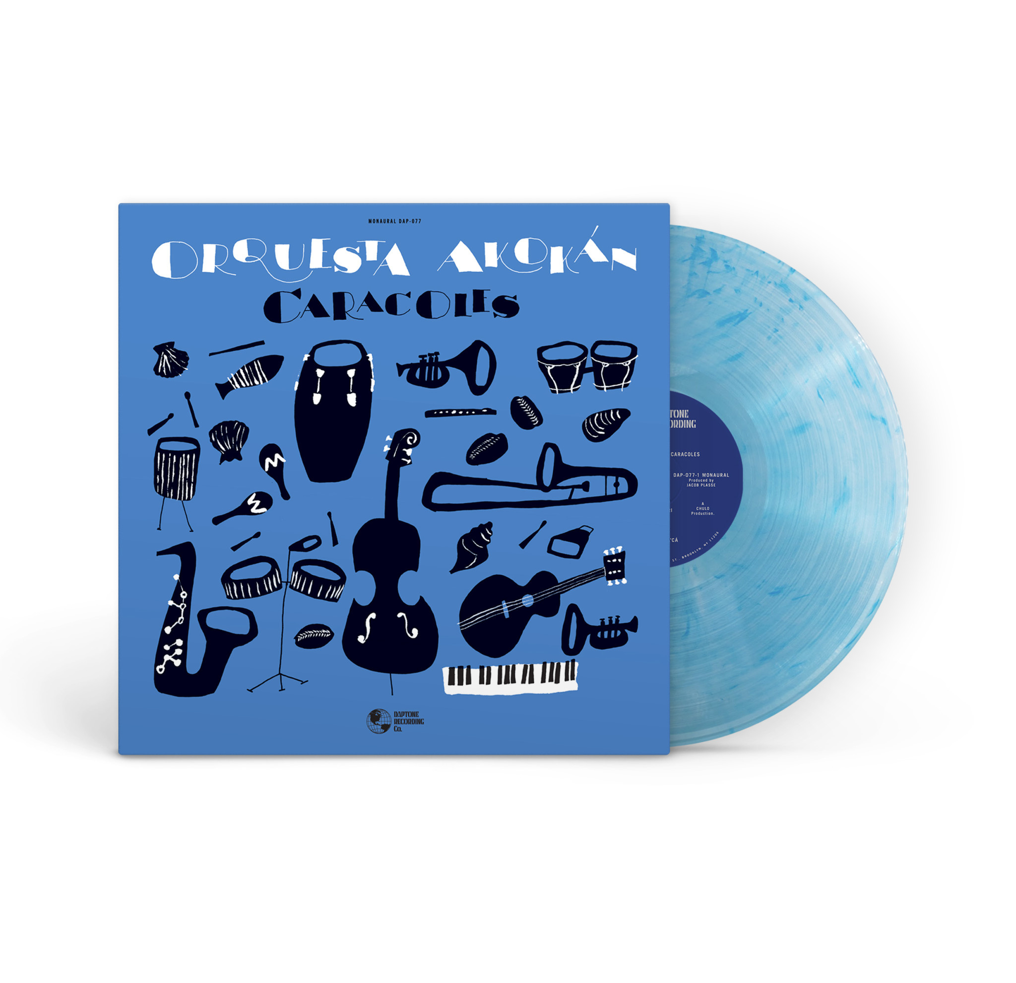 New Vinyl Orquesta Akokán - Caracoles (IEX, Ocean Blue) LP