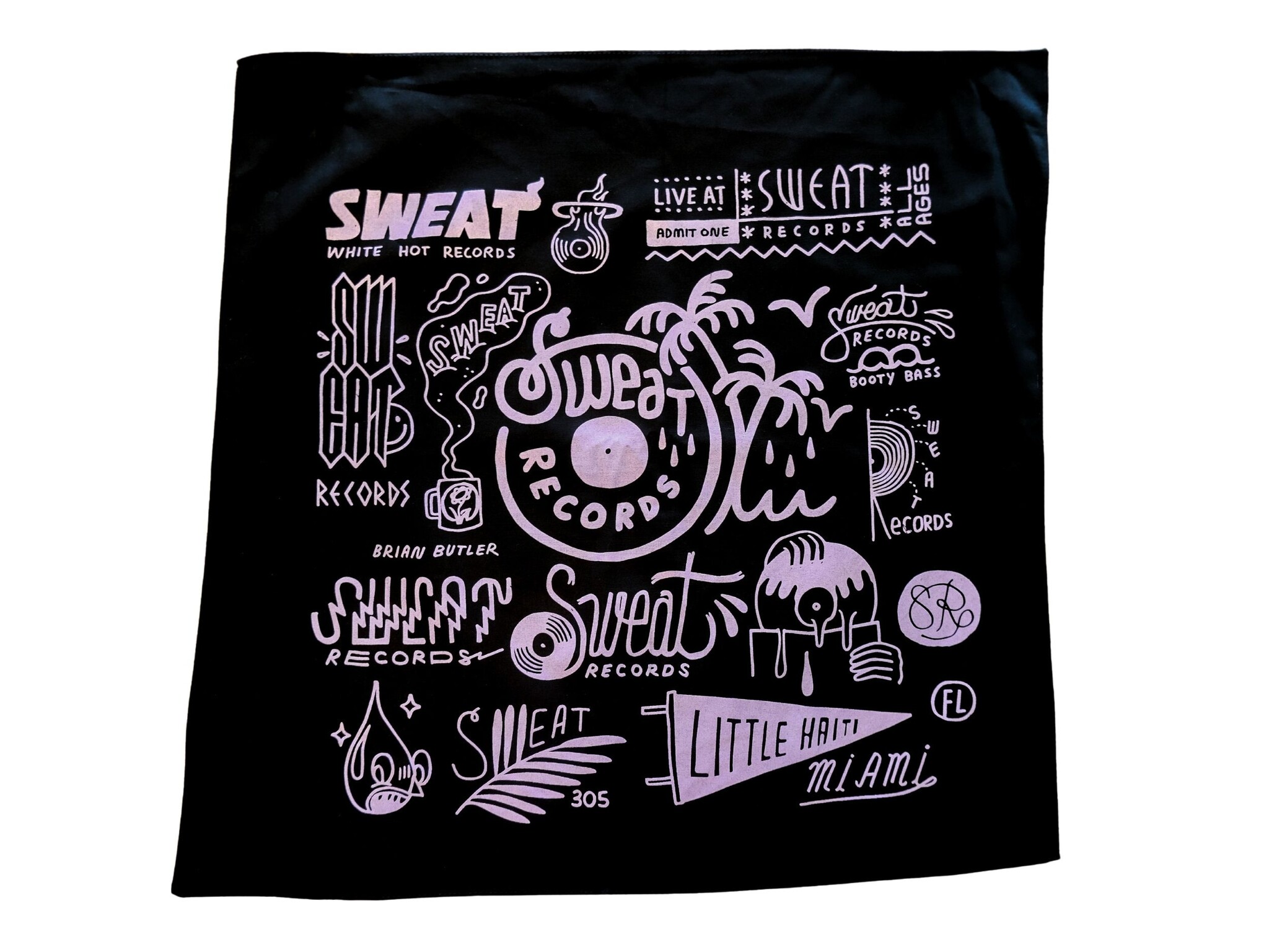Sweat Records "Logo Sheet" Bandana - Lilac