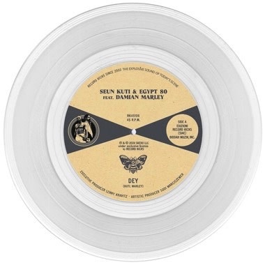 New Vinyl Seun Kuti, Egypt 80, & Damian Marley - Dey / Dey (Instrumental) (Limited, Clear) 7"
