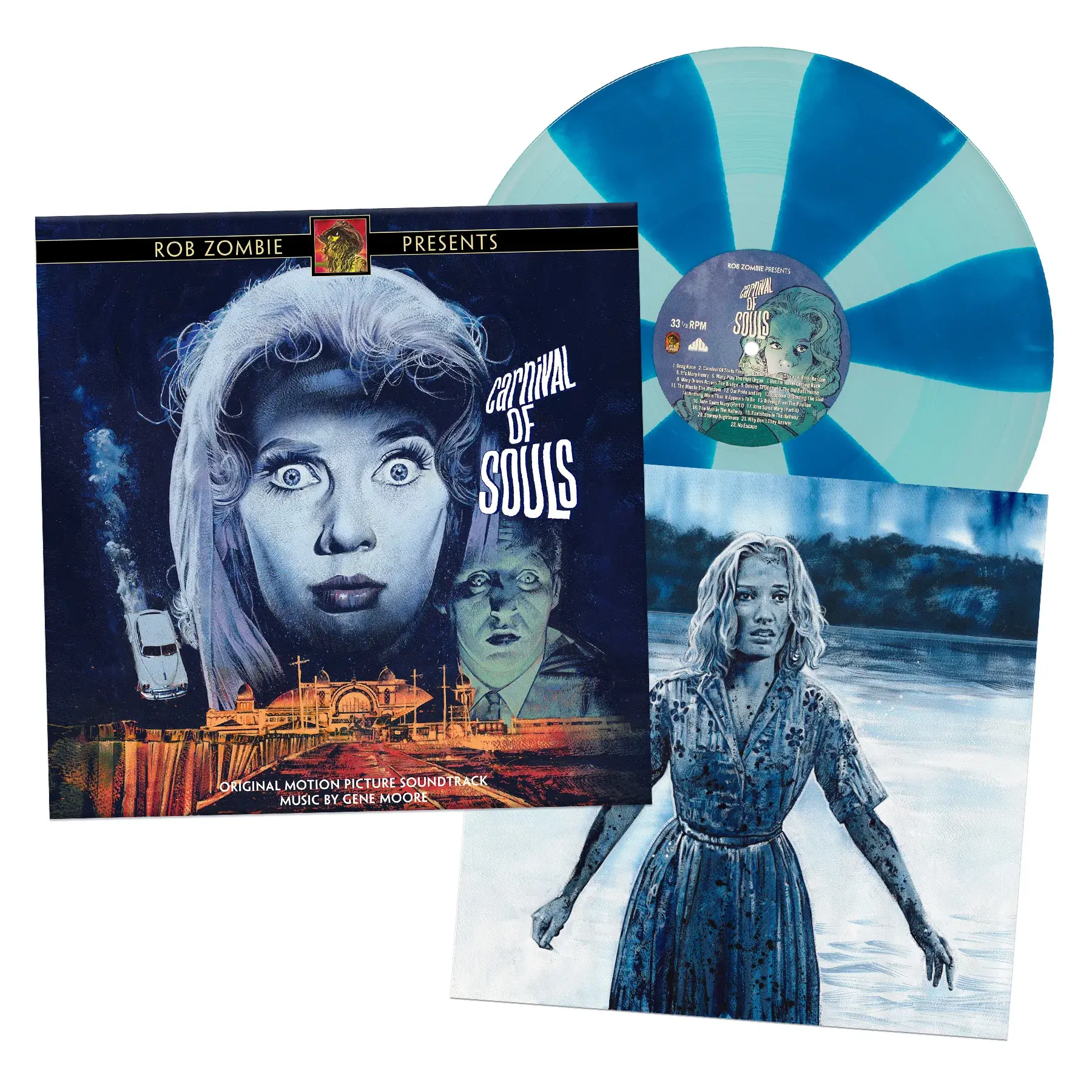 New Vinyl Gene Moore - Rob Zombie Presents: Carnival of Souls OST (Blue Pinwheel) LP