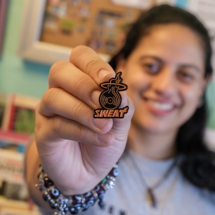 Enamel Pin Sweat Records HEAT Enamel Pin
