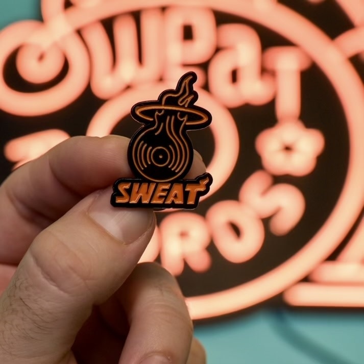 Enamel Pin Sweat Records HEAT Enamel Pin