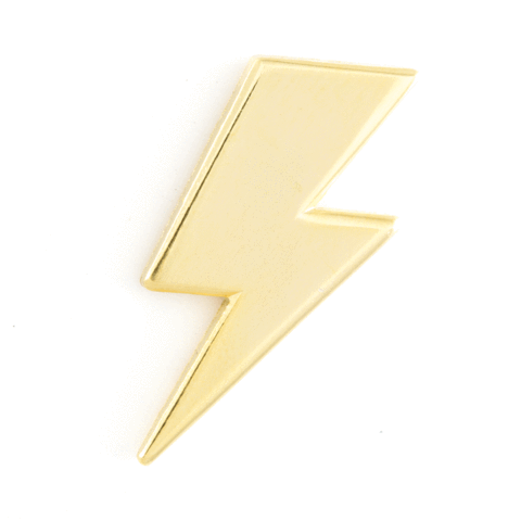 Enamel Pin Gold Lightning Bolt Enamel Pin