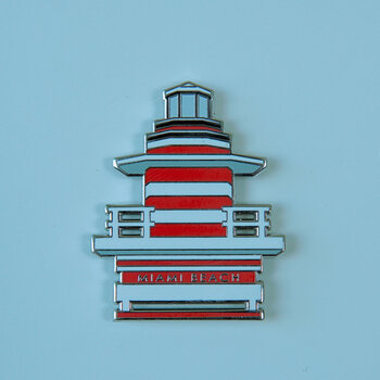 Enamel Pin Yo Miami Lighthouse Lifeguard Tower Enamel Pin