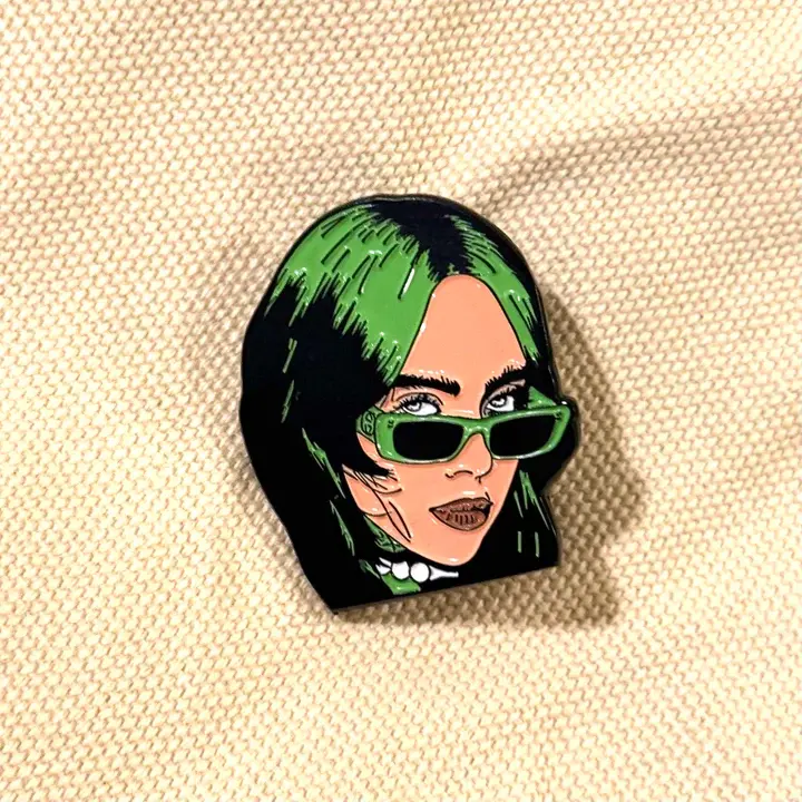 Enamel Pin Billie Eilish (Green) Enamel Pin