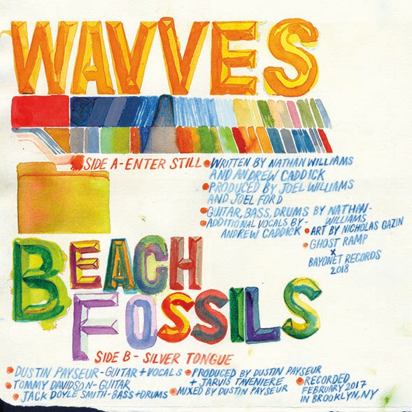 New Vinyl WAVVES x Beach Fossils - Enter Still b/w Silver Tongue (Limited, Translucent Red) 7"