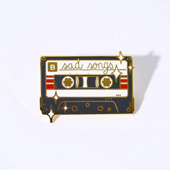 Enamel Pin Sad Songs Cassette Enamel Pin