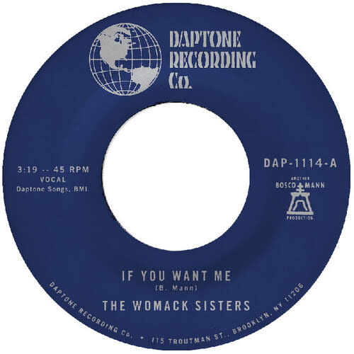 New Vinyl Womack Sisters -   If You Want Me / I Just Don't Want You (To Say Goodbye) 7"