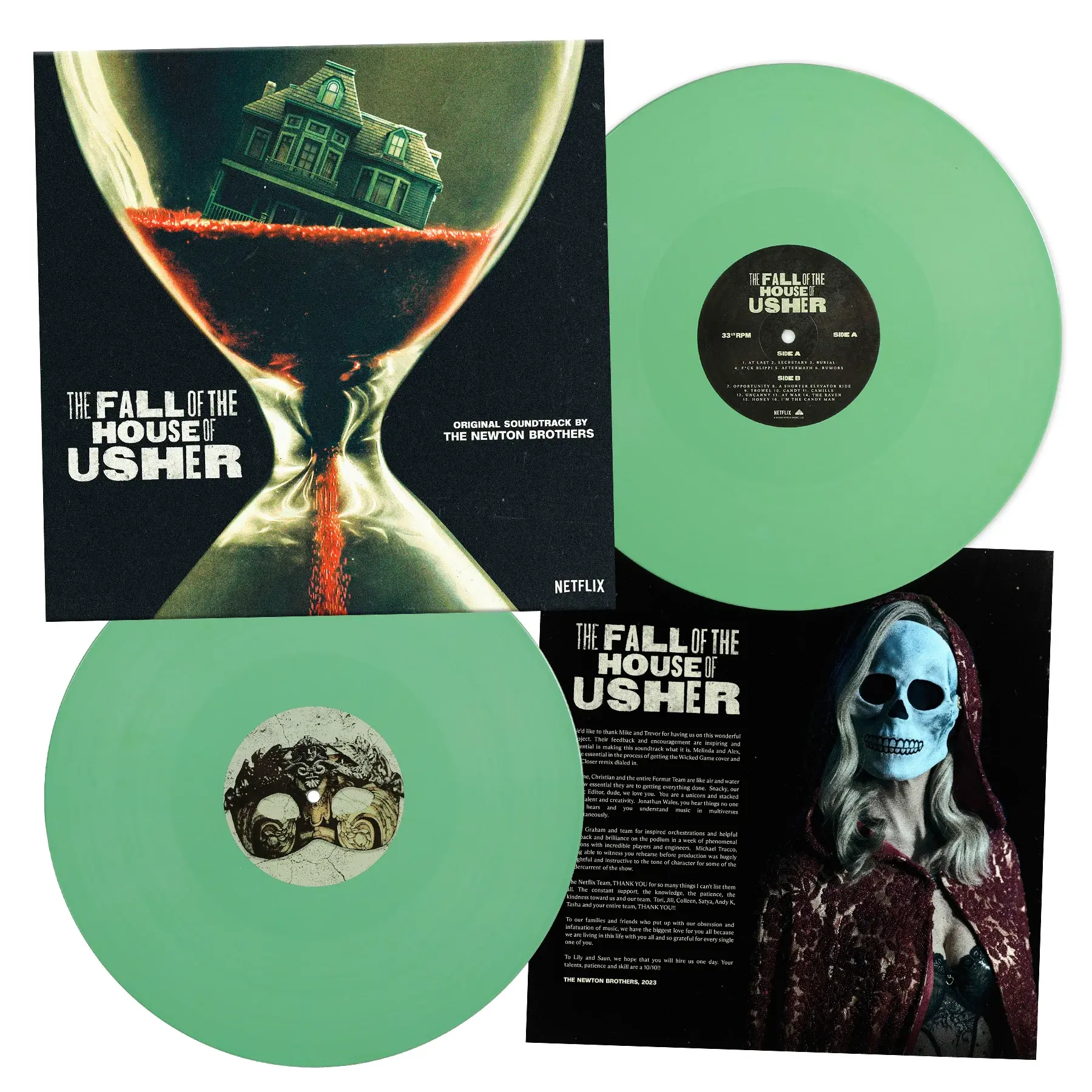 New Vinyl The Newton Brothers - The Fall Of The House Of Usher OST (Netflix, Seafoam Green) 2LP