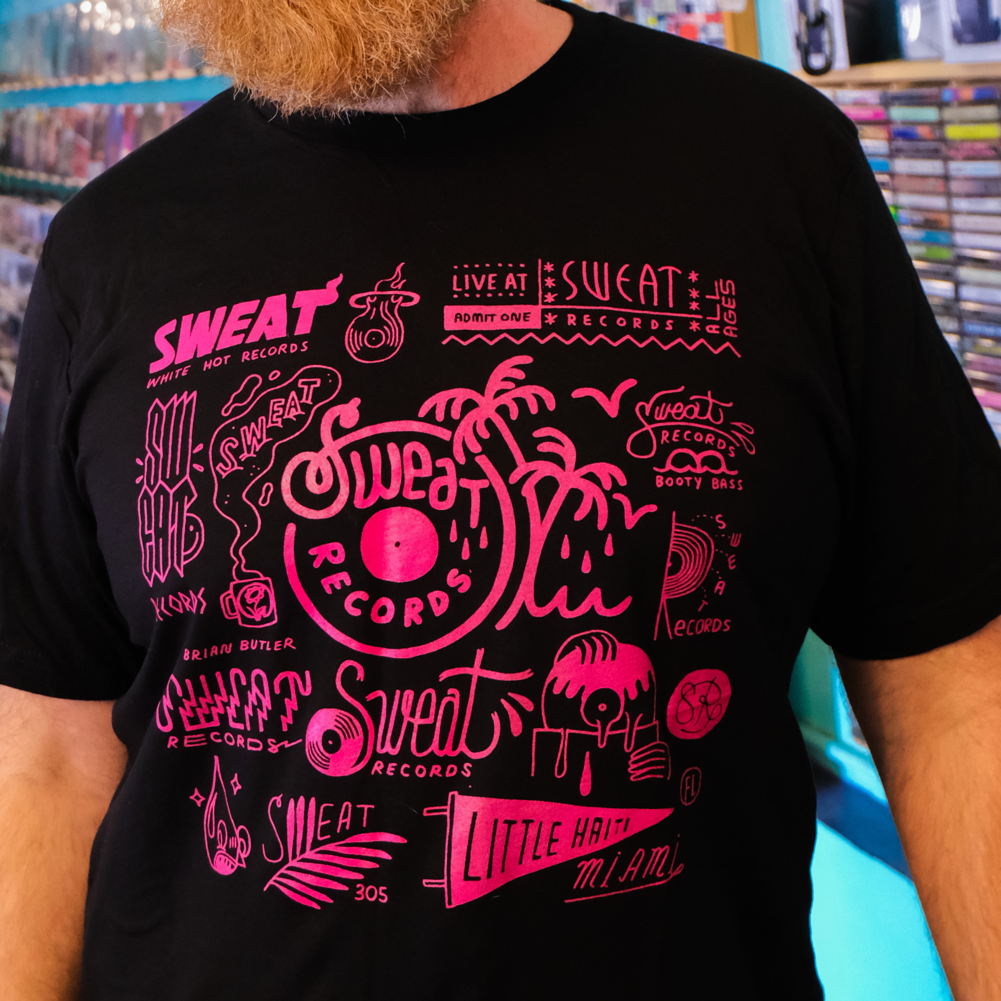 Shirt Sweat x Brian Butler "Logo Sheet" Pink/Black Tee
