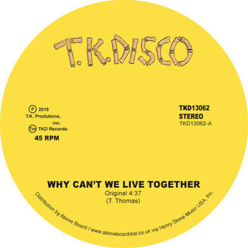 New Vinyl Timmy Thomas - Why Can't We Live Together 12"