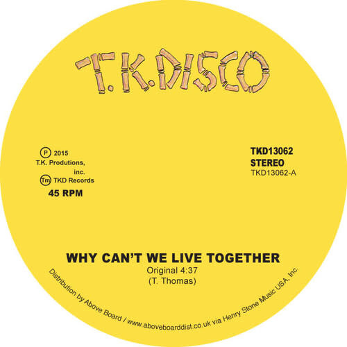 New Vinyl Timmy Thomas - Why Can't We Live Together 12"