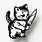 Enamel Pin Evil Kitty Knife Cat Enamel Pin