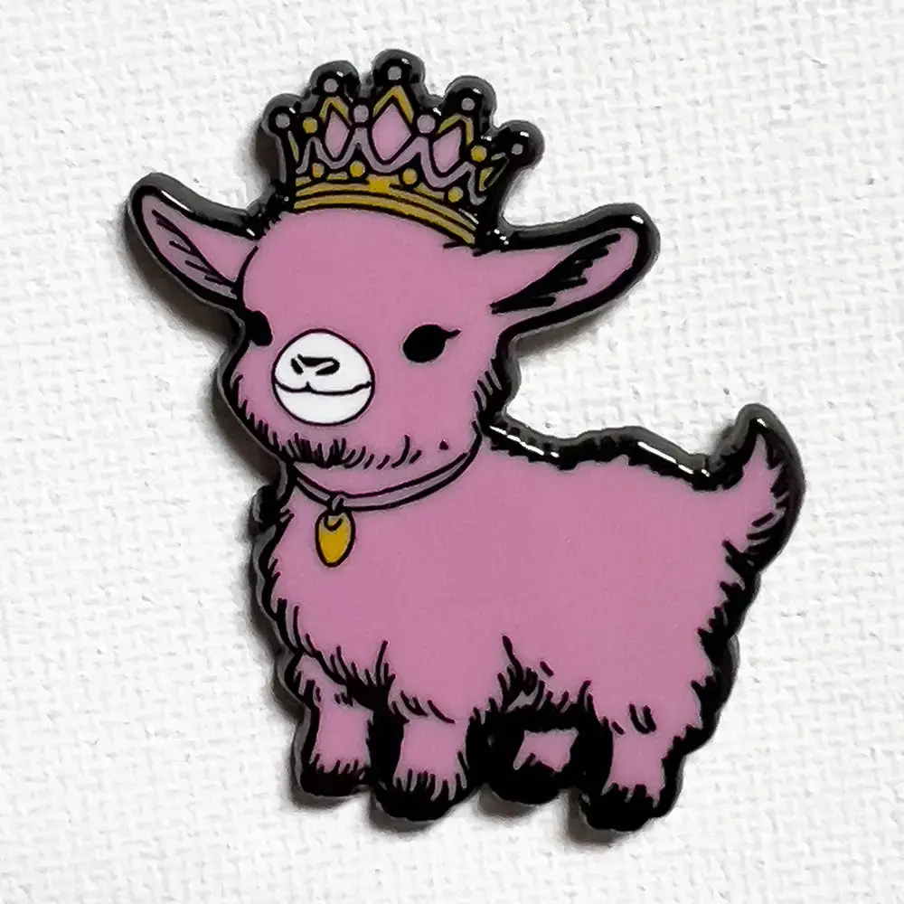 Enamel Pin Baby Princess Pink Lamb Enamel Pin