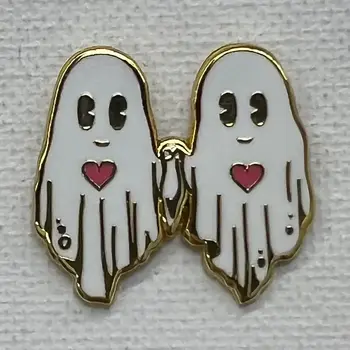 Enamel Pin Ghost Friends Love Ghosts Enamel Pin