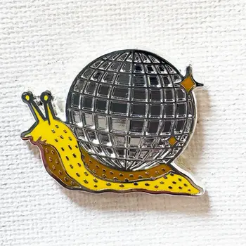 Enamel Pin Disco Snail Enamel Pin