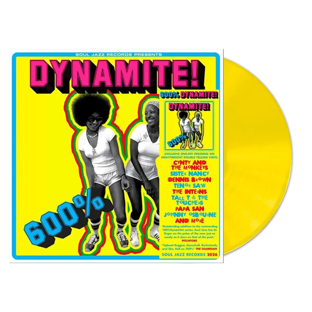 New Vinyl Soul Jazz Records - 600% DYNAMITE! Ska, Soul, Rocksteady, Funk and Dub in Jamaica (Transparent Yellow) LP