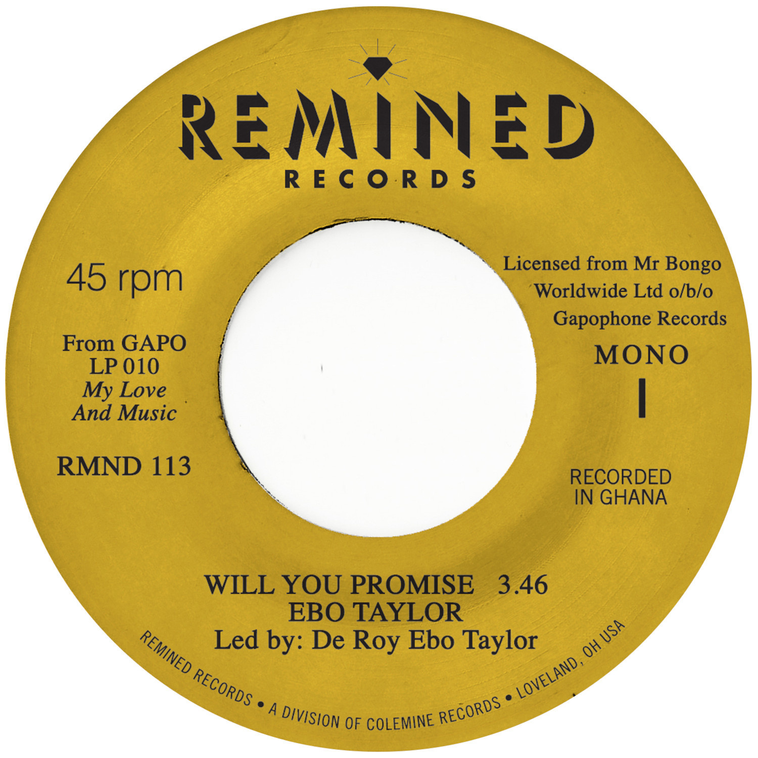 New Vinyl Ebo Taylor - Will You Promise b/w Maye Omama 7"
