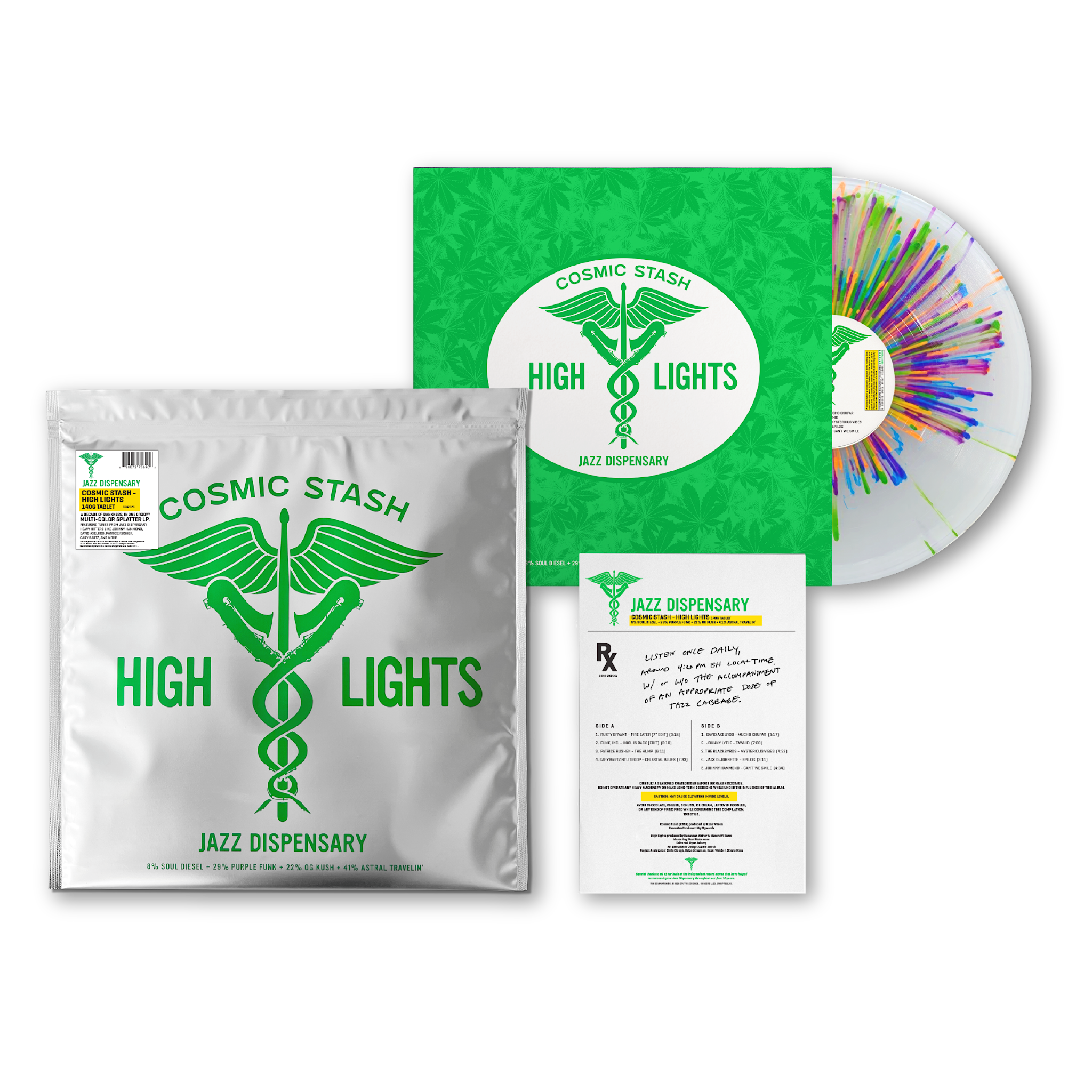 New Vinyl Various - Jazz Dispensary: Cosmic Stash High Lights (Multi-Color Splatter) LP
